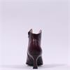 Hispanitas Paris V Cut Heel Ankle Boot - Bordeaux Leather